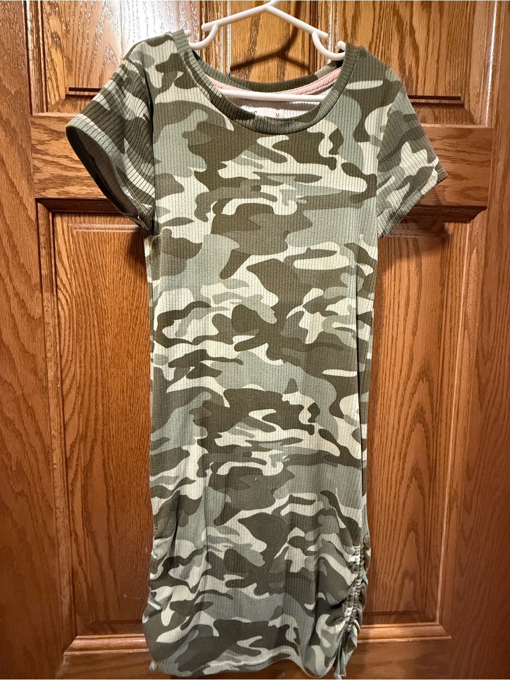Epic Threads Olive & Khaki Ribbed Camo Tee Dress